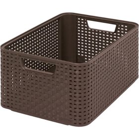   CURVER 205844 "STYLE" M MÉRETŰ RATTAN KOSÁR 18L - SÖTÉTBARNA