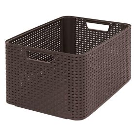   CURVER 205850 "STYLE" L MÉRETŰ RATTAN KOSÁR 30L - SÖTÉTBARNA