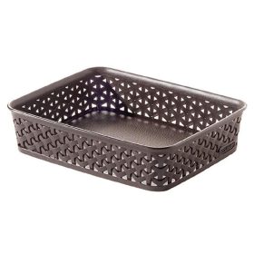   CURVER 203407 "MY STYLE" A5 MÉRETŰ RATTAN PAPÍRKOSÁR - SÖTÉTBARNA