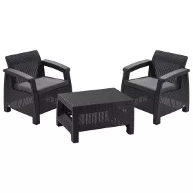   KETER 223250 CORFU WEEKEND MŰRATTAN FOTEL KÁVÉZÓ ASZTALLAL