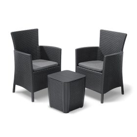   KETER 223929 IOWA BALCONY MŰRATTAN KERTI BÚTOR SZETT LUZON ASZTALLAL