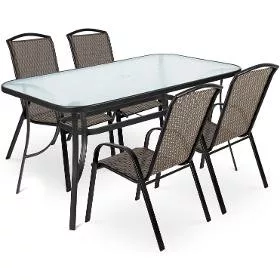 Fieldmann ELLA DARK - fémvázas kerti set 