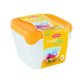 Curver 182221 "fresh&go"ételtartó szett 3x1,2l 