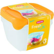 Curver 182221 182221 "FRESH&GO"ÉTELTARTÓ SZETT 3x1,2L 