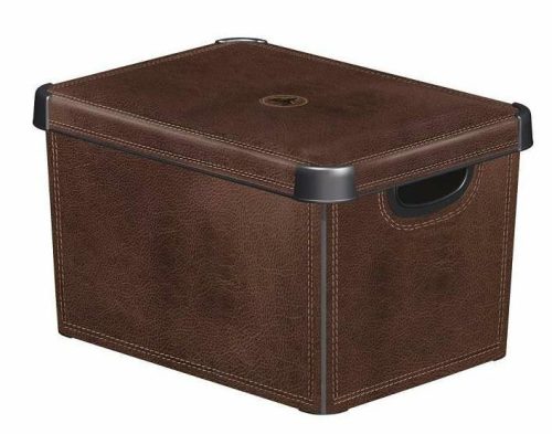 Curver 188164 188164 "DECO SOCKHOLM" TÁROLÓ 22L Bőrhatású