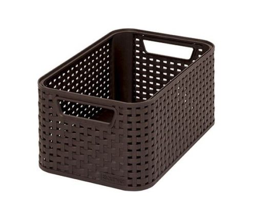 Curver 204384 205824 "STYLE" S MÉRETÚ RATTAN KOSÁR (6L) Sötétbarna