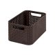 Curver 204384 205824 "STYLE" S MÉRETÚ RATTAN KOSÁR (6L) Sötétbarna