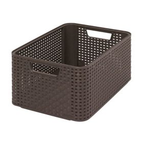   Curver 205844 "style" m méretű rattan kosár (18l) sötétbarna