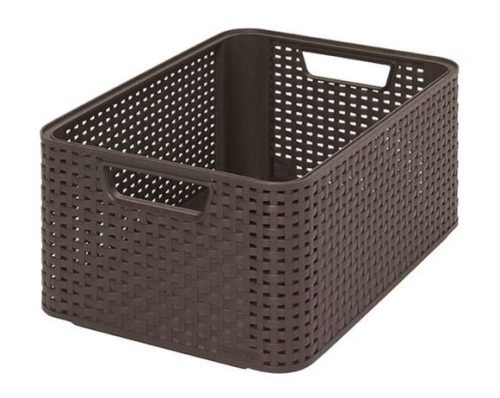 Curver 205844 205844 "STYLE" M MÉRETŰ RATTAN KOSÁR (18L) Sötétbarna
