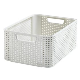   Curver 205845 "style" m méretű rattan kosár (18l) krém