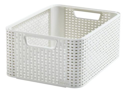 Curver 205845 "STYLE" M MÉRETŰ RATTAN KOSÁR (18L) Krém