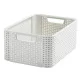 Curver 205845 "style" m méretű rattan kosár (18l) krém