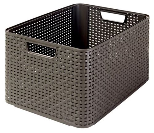 Curver 205850 205850 "STYLE" L MÉRETŰ RATTAN KOSÁR (30L) Sötétbarna 