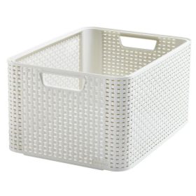   Curver 205851 "style" l méretű rattan kosár (30l) krém