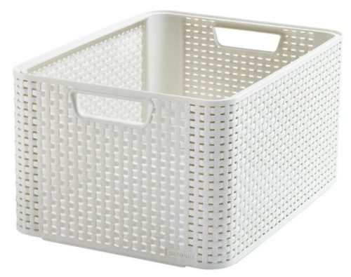 Curver 205851 205851 "STYLE" L MÉRETŰ RATTAN KOSÁR (30L) Krém