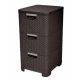 Curver 206313 206313 STYLE RATTAN 3 FIÓKOS SZEKRÉNY Sötétbarna