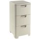 Curver 206314 206314 STYLE RATTAN 3 FIÓKOS SZEKRÉNY Krém