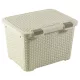 Curver 210281 style rattan tároló láda 43l fedéllel krém