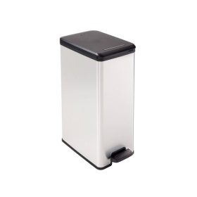   Curver 213298 slim bin" pedálos szemetes 40l fekete/ ezüst