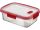 Curver 235707 235707 "SMART COOK" TÉGLA ÉTELTARTÓ 0,9L Átlátszó/piros
