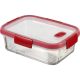 Curver 235707 235707 "SMART COOK" TÉGLA ÉTELTARTÓ 0,9L Átlátszó/piros