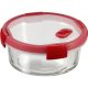 Curver 235709 235709 "SMART COOK" ÜVEG KEREK ÉTELTARTÓ 0,6L Átlátszó/piros 