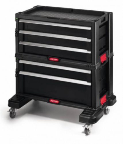 Keter 237006 5 FIÓKOS TÁROLÓ "TOOL CHEST" Fekete/piros