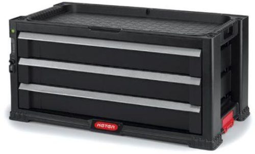 Keter 237791 3 FIÓKOS TÁROLÓ "TOOL CHEST" Fekete/piros