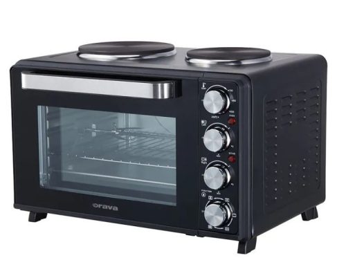 Orava (elektrax48) Minikonyha 3600W 48L sütő+2db elektromos főzőlap+ grill