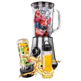 MPM MBL-15M turmixgép 450W inox+2db 600ml sport palackkal