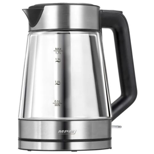 MPM (MCZ-122) Vízforraló üveg-króm 1,7 L cserélhető szűrő