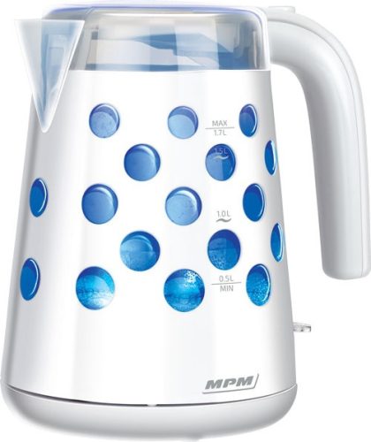 MPM MCZ-86 Vízforraló 1,7L 2200W fehér (kék LED pöttyös)