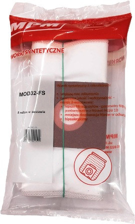 MPM MOD-32-FS Mikrofilteres porzsák MOD-32-es és MOD-27-es porszívóhoz 5db/cs