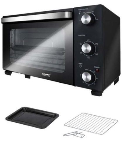 MPM MPR-15 Elektromos Sütő - 28L, Időzítő, Hangjelzés, Hőmérséklet Szabályozás, Cool-Touch Ajtó