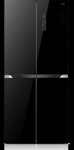 Side By Side Hűtőszekrény Fagyasztóval "multidoor" fekete üveg
