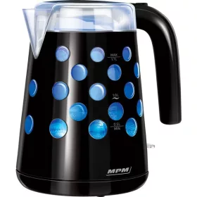   MPM MCZ-86C vízforraló 1,7L 2200W fekete (kék LED pöttyös)