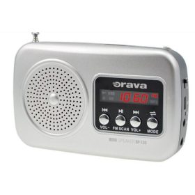   Orava RP-130S rádió FM tölthető akkuval ezüst Li-ion 3,7V