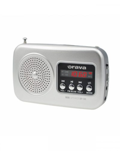 Orava RP-130S Rádió FM tölthető akkuval ezüst Li-ion 3,7V