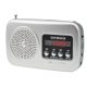 Orava RP-130S rádió FM tölthető akkuval ezüst Li-ion 3,7V