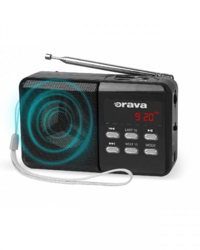 Orava RP-140B Rádió FM tölthető akkuval fekete