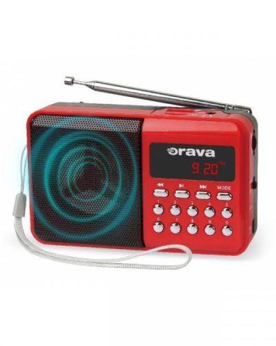 Orava RP-141R Rádió FM tölthető akkuval piros