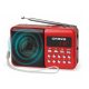 Orava RP-141R rádió FM tölthető akkuval piros