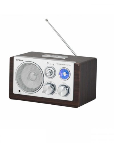 Orava RR-29B Retro rádió AM/FM 230V+ 4xAA elemes 3W