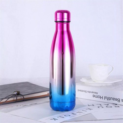 Smile (stt-22) Fém Thermo palack - 500 ml Szürke-Lila, Smile