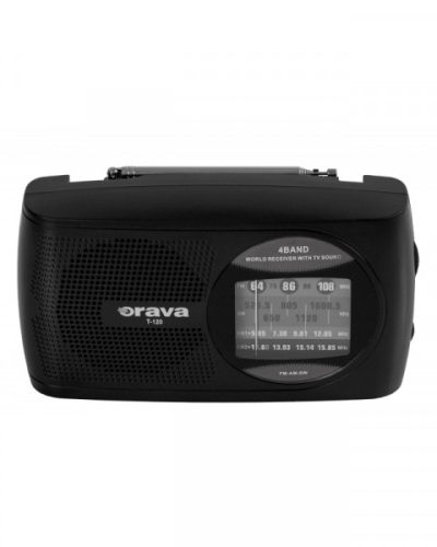Orava T-120B Rádió AM/FM/SW 230V/2xR20 elem fekete