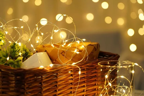 Modee Karácsonyi led füzér réz elemes C1011 (100LED/5m/5cm) warm