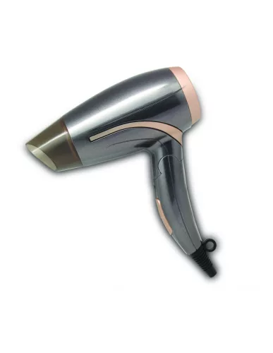 Hair dryer Rosberg R51100H, 1400W, Gray with gold, Folding handle