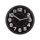 Home AWC250BK fali óra, üveg előlap, kontrasztos, jól leolvasható számlap, 1xAA elem tápellátás, átmérő 250mm