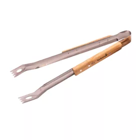   Barbecook BC-ACC-7069 rozsdamentes acél fogó, gumifa nyél, 100% FSC, 40cm