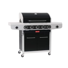   Barbecook BC-GAS-2031 Siesta 612 Black Edition gázgrill, tárolóval, oldalégővel, nyárs égőfejjel, 143x56x120cm